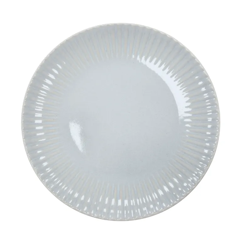 LUBIANA DAISY STONEWARE PERŁOWY | Serwis obiadowy 18 elementów dla 6 osób | kolor błękitny