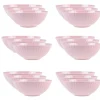 LUBIANA DAISY SUNSET K7 Komplet 18 x salaterka 17 cm / różowy