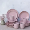LUBIANA DAISY SUNSET K7 Komplet 18 kubków 350 ml / różowy
