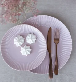 LUBIANA DAISY SUNSET K7 Serwis obiadowo - kawowy 6 osób / 42 elementy / różowy