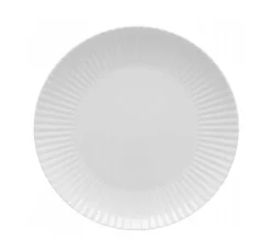 LUBIANA DAISY Talerz deserowy płytki 20,5 cm | biała porcelana | luz