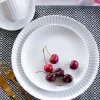 LUBIANA DAISY Talerz obiadowy płytki 27 cm | biała porcelana | luz