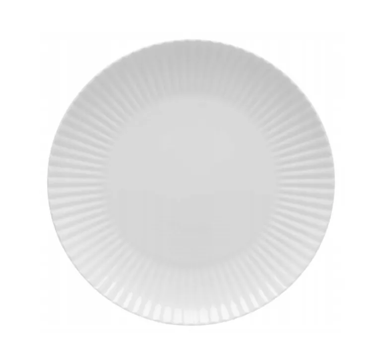 LUBIANA DAISY 18x Talerz obiadowy płytki 24 cm | 18 el dla 18 os | biała porcelana