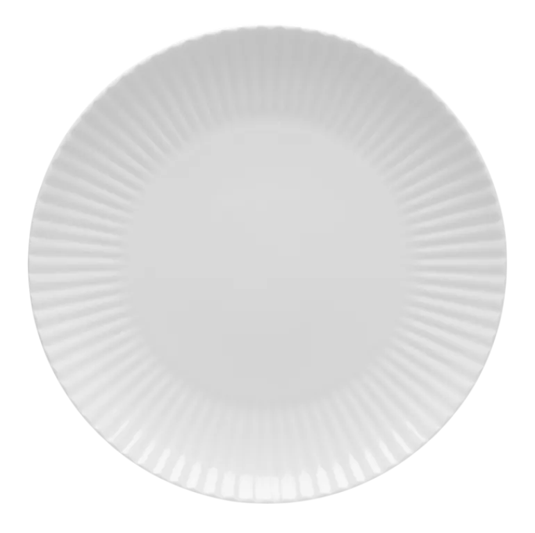 LUBIANA DAISY 12x Talerz obiadowy płytki 27 cm | 12 el dla 12 os | biała porcelana