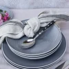 LUBIANA ETO MODERN K1 OPK Serwis obiadowy szary 36 el / 12 osób / porcelana ręcznie malowana