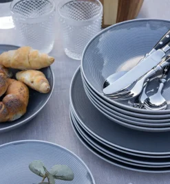 LUBIANA ETO MODERN K1 OPK Serwis obiadowy szary 36 el / 12 osób / porcelana ręcznie malowana