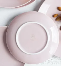 LUBIANA ETO MODERN K7 OPK Serwis obiadowy 54 el / 18 osób / różowy / porcelana ręcznie malowana