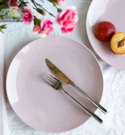 LUBIANA ETO MODERN K7 OPK Serwis obiadowy 72 el / 24 os / różowy / porcelana ręcznie malowana