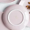 LUBIANA ETO MODERN K7 OPK Serwis obiadowy 18 el / 6 osób / różowy / porcelana ręcznie malowana