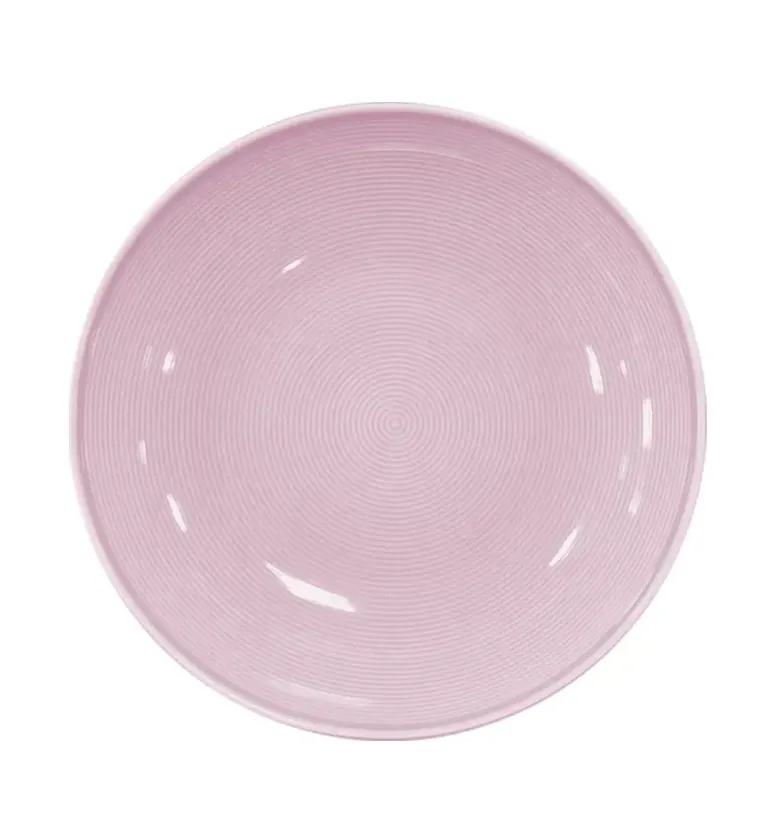 LUBIANA ETO MODERN K7 OPK Serwis obiadowy 18 el / 6 osób / różowy / porcelana ręcznie malowana