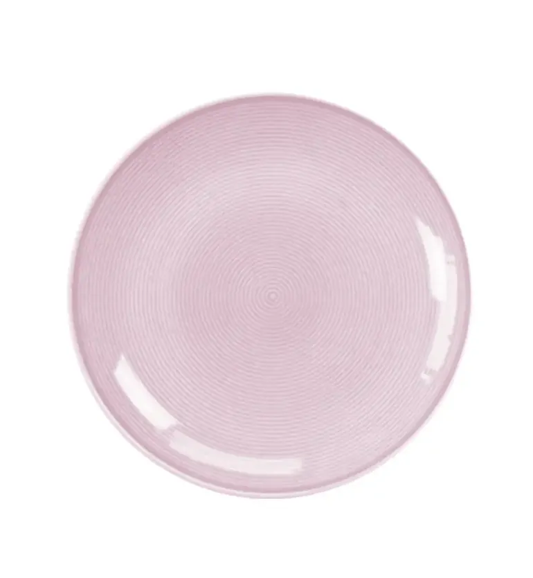 LUBIANA ETO MODERN K7 OPK Serwis obiadowy 18 el / 6 osób / różowy / porcelana ręcznie malowana