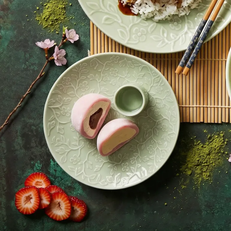 LUBIANA HANAMI KD LIMONKOWY Serwis obiadowy 120 el 24 os / zdobiona porcelana luz