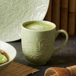 LUBIANA HANAMI KD LIMONKOWY Serwis obiadowy 24 el 6 os / zdobiona porcelana luz