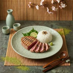 LUBIANA HANAMI KD LIMONKOWY Talerz obiadowy 27 cm / zdobiona porcelana luz