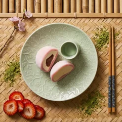 LUBIANA HANAMI KD LIMONKOWY Talerz deserowy 20,5 cm x 6 sztuk / zdobiona porcelana luz