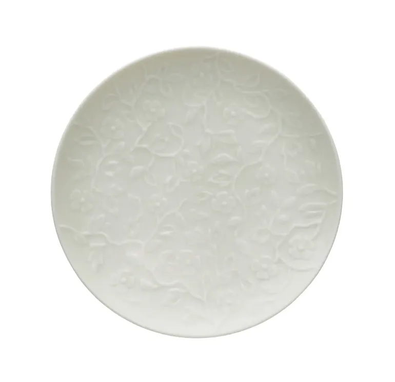 LUBIANA HANAMI KE KREMOWY Serwis obiadowy z kubkiem 48 el 12 os / zdobiona porcelana luz