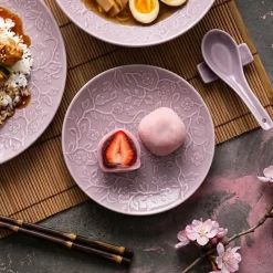 LUBIANA HANAMI KR LAWENDA Serwis obiadowy 72 el 24 os / zdobiona porcelana luz