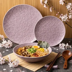 LUBIANA HANAMI KR LAWENDA Serwis obiadowy 54 el 18 os / zdobiona porcelana luz
