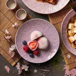 LUBIANA HANAMI KR LAWENDA Serwis obiadowy 120 el 24 os / zdobiona porcelana luz