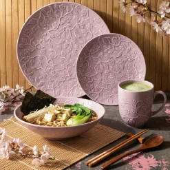 LUBIANA HANAMI KR LAWENDA Serwis obiadowy 48 el 12 os / zdobiona porcelana luz