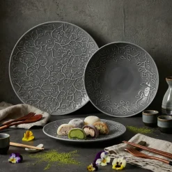 LUBIANA HANAMI K100 Serwis obiadowy 72 el / 24 osoby / szary