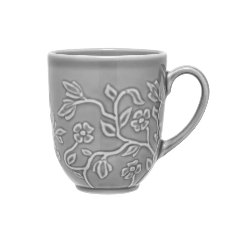LUBIANA HANAMI K1 SZARY Kubek 350 ml / zdobiona porcelana luz