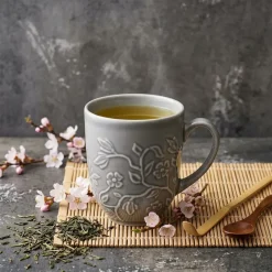 LUBIANA HANAMI K1 SZARY Kubek 350 ml / zdobiona porcelana luz