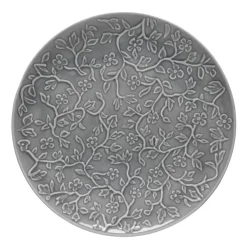 LUBIANA HANAMI K1 SZARY Talerz obiadowy 27 cm x 6 sztuk / zdobiona porcelana luz