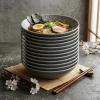 LUBIANA HANAMI K1 SZARY Talerz głęboki 21,5 cm x 12 sztuk / zdobiona porcelana luz