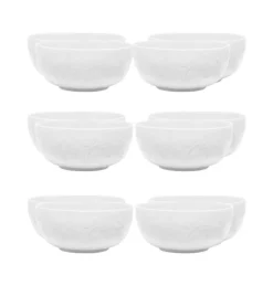 LUBIANA HANAMI Miska / salaterka 16 cm x 12 sztuk / biała porcelana luz