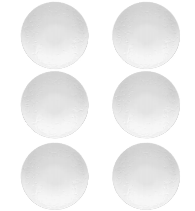 LUBIANA HANAMI Talerz głęboki 21,5 cm x 6 sztuk / biała porcelana luz