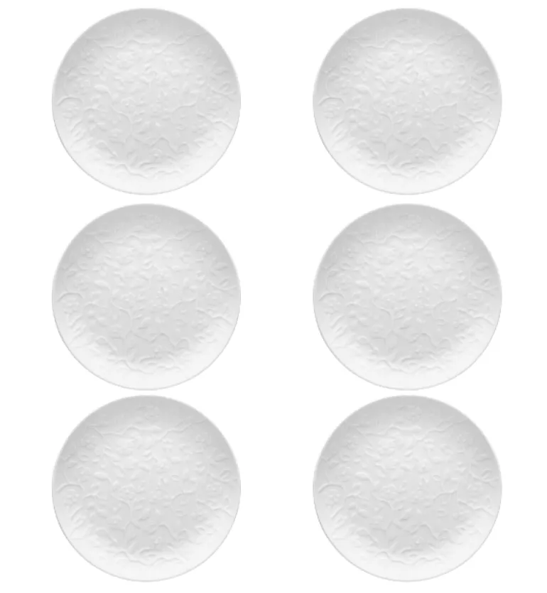 LUBIANA HANAMI Talerz obiadowy płytki 27 cm x 6 sztuk / biała porcelana luz