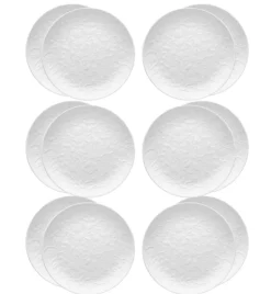 LUBIANA HANAMI Talerz obiadowy płytki 27 cm x 12 sztuk / biała porcelana luz