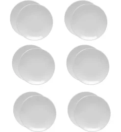 LUBIANA HOTEL BOSS 12x Talerz płytki 15 cm | biały | porcelana