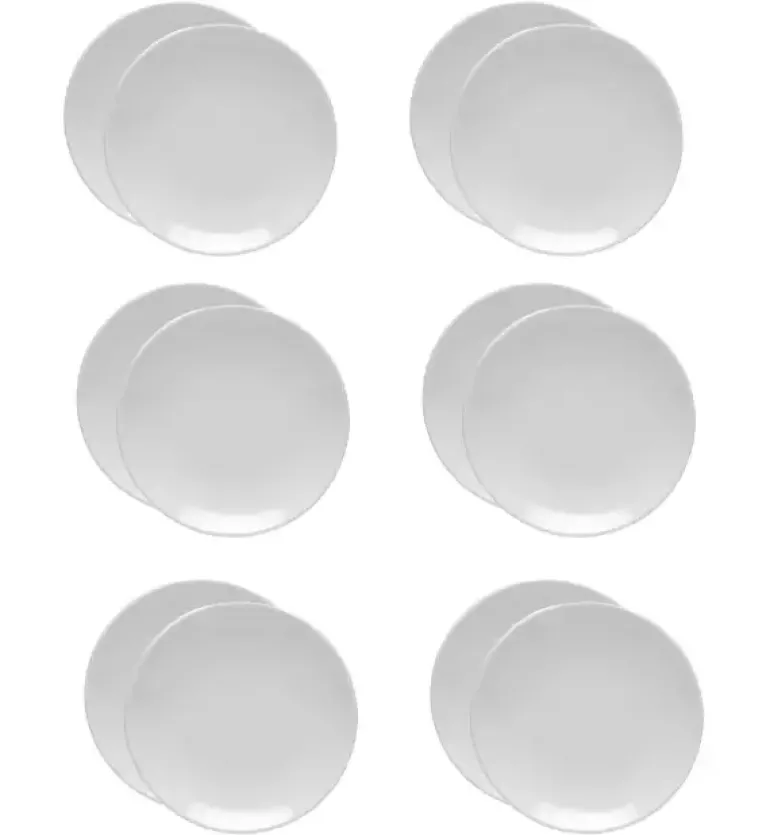 LUBIANA HOTEL BOSS 12x Talerz płytki 15 cm | biały | porcelana