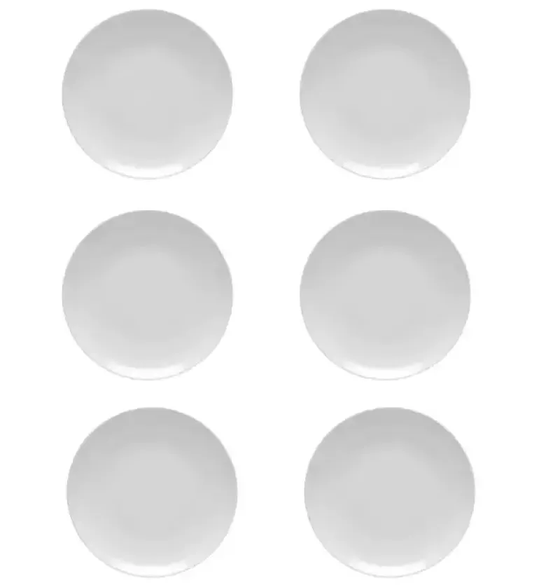 LUBIANA HOTEL BOSS 6x Talerz płytki 31 cm | biały | porcelana
