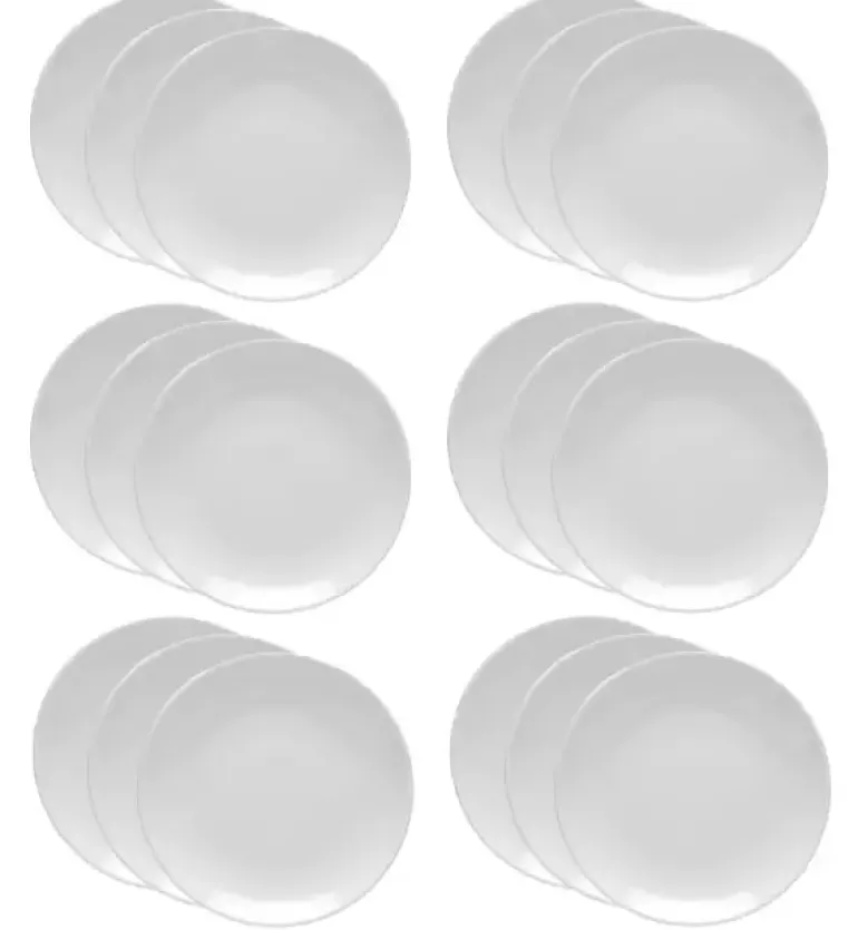 LUBIANA HOTEL BOSS 18x Talerz płytki 25 cm | biały | porcelana