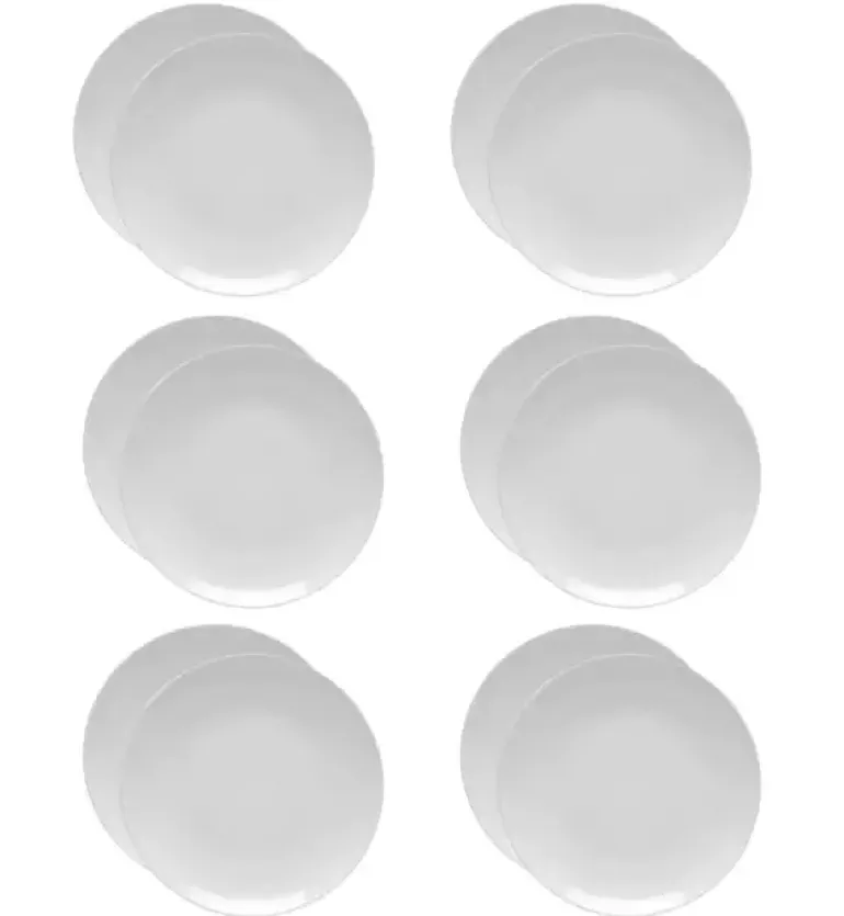 LUBIANA HOTEL BOSS 12x Talerz płytki 28 cm | biały | porcelana