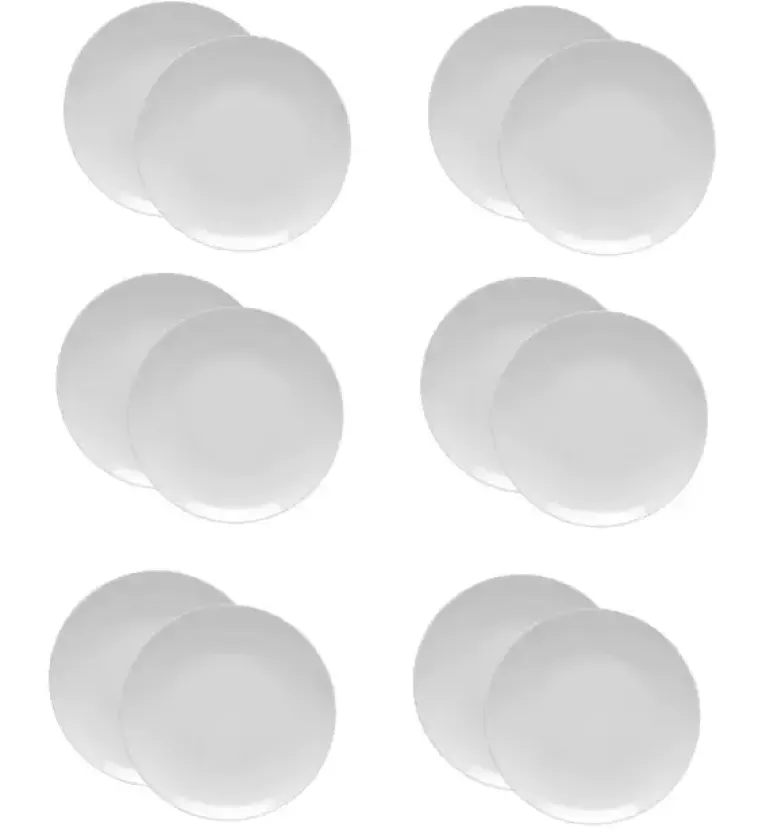 LUBIANA HOTEL BOSS 12x Talerz płytki 31 cm | biały | porcelana