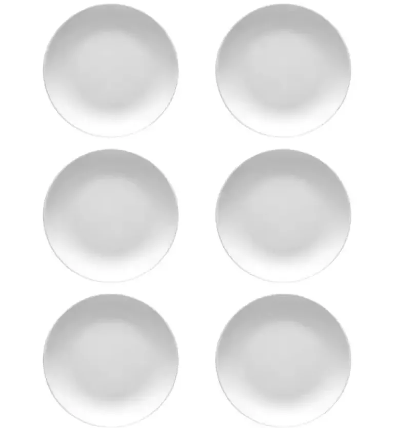LUBIANA HOTEL BOSS 6x Talerz płytki 17 cm | biały | porcelana