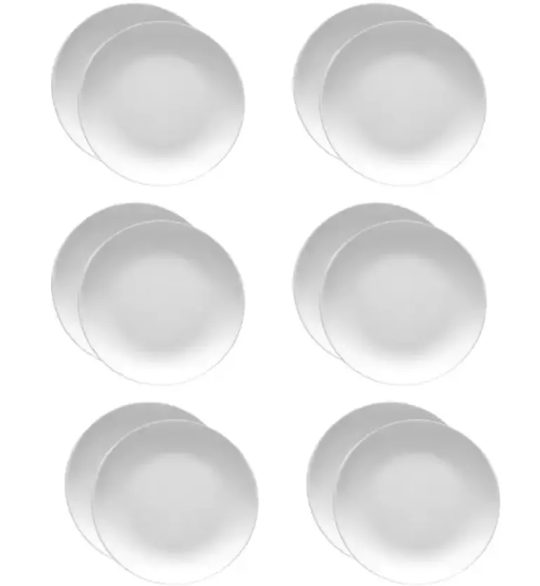 LUBIANA HOTEL BOSS 12x Talerz płytki 17 cm | biały | porcelana