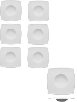 LUBIANA HOTEL | Victoria 6x Talerz do deserów 26 cm | biały | porcelana