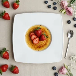 LUBIANA HOTEL | Victoria 12x Talerz do deserów 26 cm | biały | porcelana
