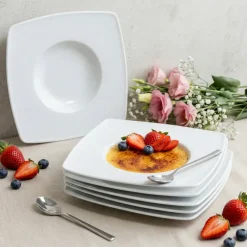 LUBIANA HOTEL | Victoria 12x Talerz do deserów 26 cm | biały | porcelana