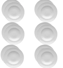 LUBIANA KASZUB/HEL 0223 Talerz głęboki 27 cm - 12 SZT. | porcelana