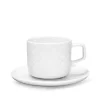 LUBIANA MARRAKESZ Filiżanka 250 ml + spodek 15 cm / 2 el / biały / porcelana
