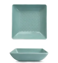 LUBIANA MARRAKESZ MORSKI Talerz głęboki 18 cm / kwadratowy