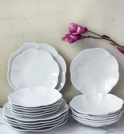 LUBIANA NAOMI Serwis obiadowy 24 os / 72 elementy | biała porcelana