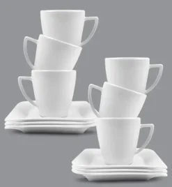 LUBIANA OPERA Komplet filiżanka 200 ml + spodek 14,5 cm / 6 os / 12 el