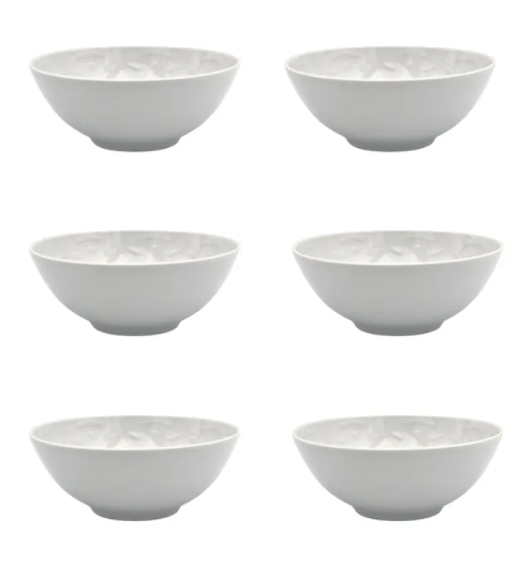 LUBIANA ORIENTAL | BIAŁY | Salaterka 15 cm - 6 SZT. | porcelana luz